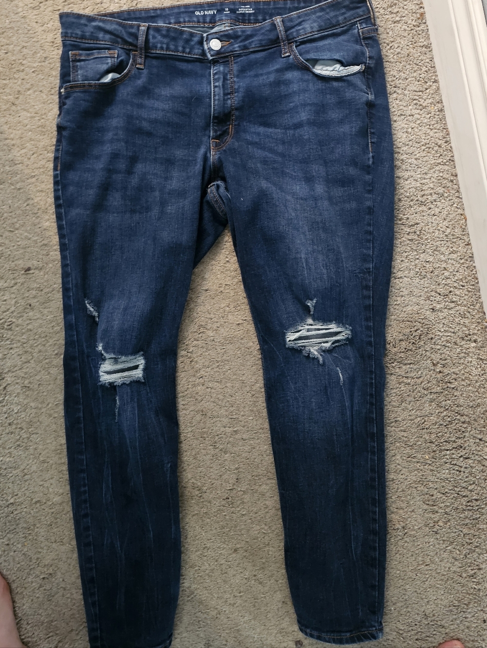 Old Navy Rockstar Super Skinny Jeans - Indigo Blue